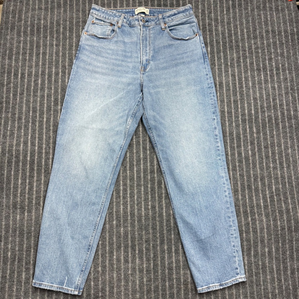 Abercrombie & Fitch Womens 30 Blue Curve Love High Rise Mom Jeans (2354)